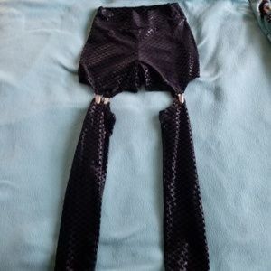 Killstar black mermaid leggings size Large